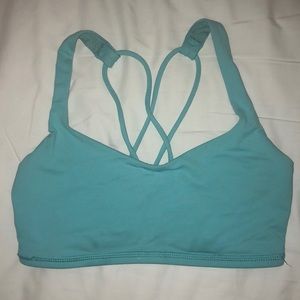 Blue Lululemon Strappy Sports Bra